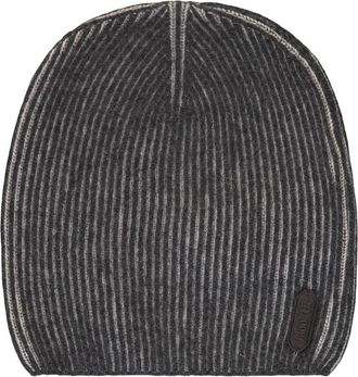 Moorer Asher Gebreide Beanie - Heren - Hoeden - Grijs - L - Kasjmier - Accessoires
