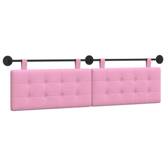 vidaXL Cabecero Colgante Rosa Tela Vidaxl