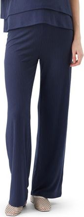 Ripe Cindy Rib Knit Maternity Pant in Navy at Nordstrom, Size X-Small