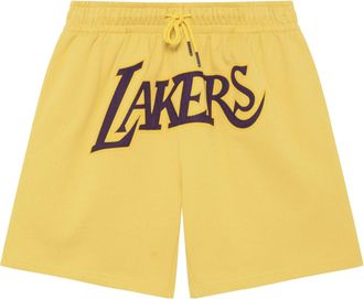 Mitchell & Ness x NBA Los Angeles Lakers Big Face Shorts Yellow MNJYSSS23101-YELLOW