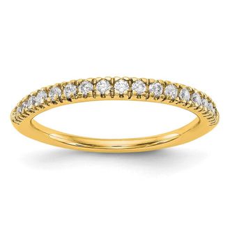 Diamond2Deal 14k Gold Lab Grown Diamond Wedding Band Ring 1/4Ct Clarity- VS Color- D-E
