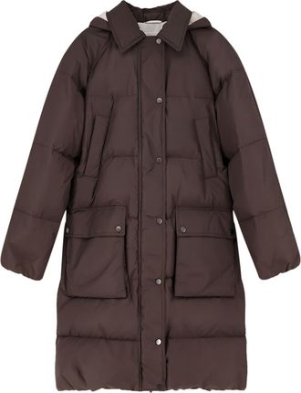 Brunello Cucinelli Nylon And Cotton Long Down Jacket