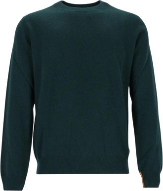 Paul Smith Truien & Vesten, Heren, Groen, M, Kasjmier, Cashmere trui met ronde hals