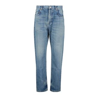Saint Laurent Blue Washed Straight Cut Jeans