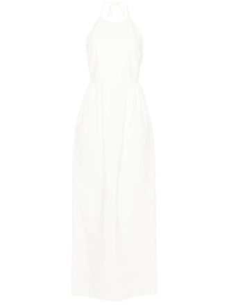Max Mara Europa canvas maxi-jurk - Wit