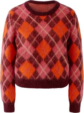 Oui Ronde hals gebreid - Dames - Truien - Veelkleurig - Maat: M
