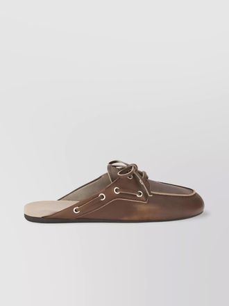 Miu Miu leather flat mules