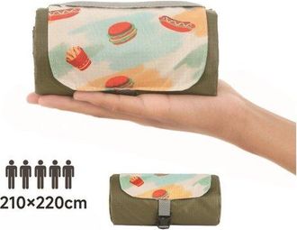 OEM Manta De Picnic, Impermeable, Ultraligera Y Compacta, Manta Verde Para Exteriores, Acampadas, Playa Y Senderismo, Verde Oscuro, 150 X 210 Cm