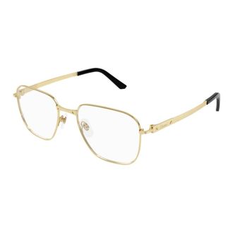 Cartier Glasses, unisex, Yellow, Size: 56 MM Elegant Black Sunglasses