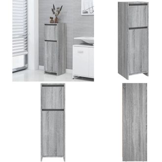 vidaXL Armadietto Bagno Grigio Sonoma 30x30x95 cm in Legno Multistrato - Armadio da bagno - Armadio in legno