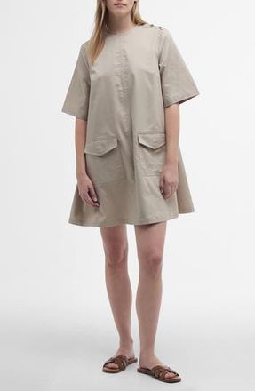 Barbour Luna Cotton Swing Minidress in Light Sand at Nordstrom Rack, Size 12 Us / 16 Uk