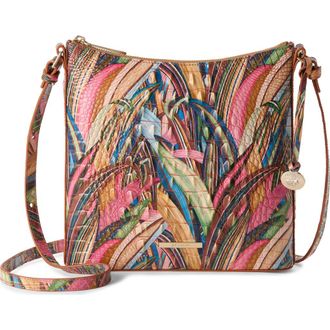 Brahmin Katie Croc Embossed Leather Crossbody Bag in Sunleaf at Nordstrom