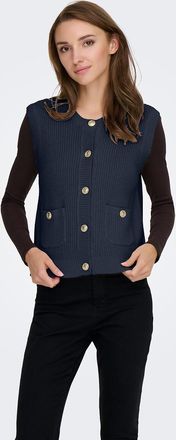 Jacqueline de Yong Vest zonder mouwen met knoopsluiting