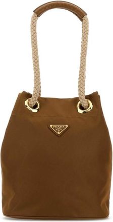 Prada Camel Re-Nylon Prada Mariner Bucket Bag