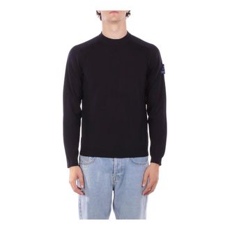Premiata Blue High Neck Jumper Logo - male - Premiata - Round-neck Knitwear - Blue - M - Knitwear