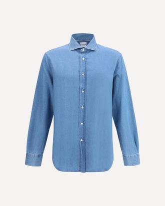 Brunello Cucinelli Cotton denim Shirt Male XL
