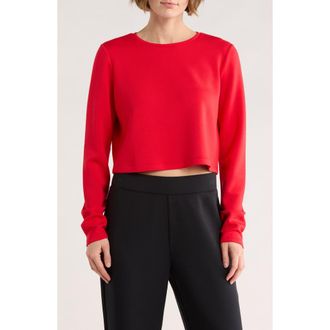 Spanx Long Sleeve Knit T-Shirt in Spanx Red at Nordstrom Rack, Size X-Large