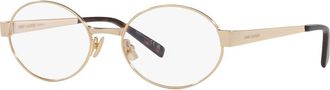 Saint Laurent 55mm Oval optical glasses in Gold at Nordstrom