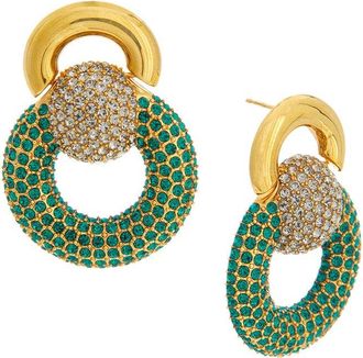 Oscar De La Renta Oscar De La Renta Rhinestone Drop Earrings