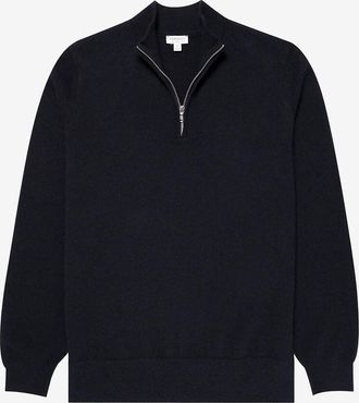 Sunspel Kaschmirpullover mit Reissverschluss-Stehkragen