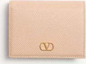 Valentino Garavani Portafoglio VLogo Signature In Vitello Granato Donna ROSE SAND UNI