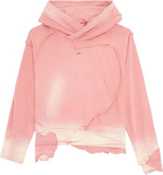 Diesel F-Maite distressed cotton hoodie - women - Cotton - S - Pink