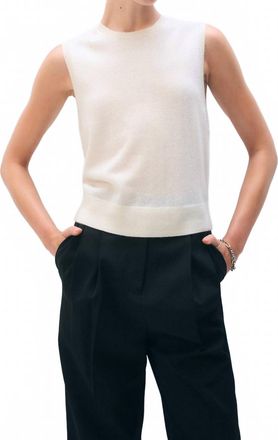 White + Warren Cashmere Shell Tank In Ivory