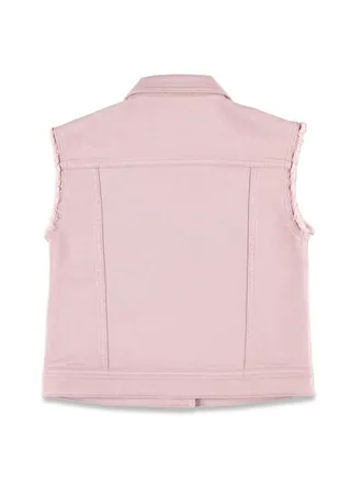 Golden Goose Cotton Denim Vest - Pink