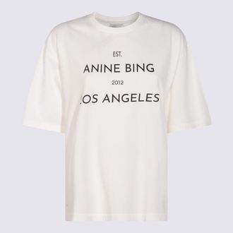 Anine Bing T-Shirts And Polos Light And Natural-Donna