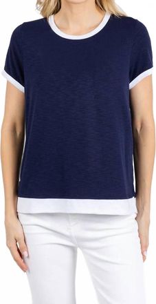 Nally & Millie Leah Layered Tee In Blue Night