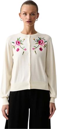 Kenzo Wildflower Cardigan - Dames - Truien - Beige - Maat: M Zijde