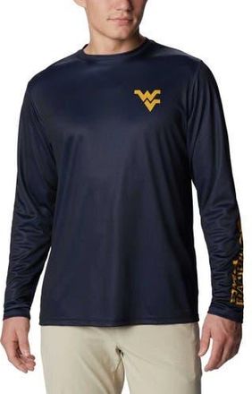 Columbia Mens Columbia Navy West Virginia Mountaineers Terminal Shot Omni-Shade Omni-Wick Long Sleeve T-Shirt at Nordstrom, Size Medium