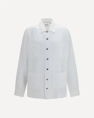 Brunello Cucinelli Linen Shirt Male XXXL