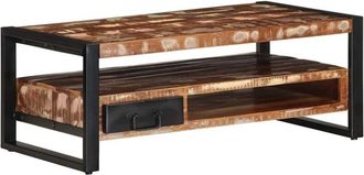 vidaXL Vidaxl - Mesa De Centro Multicolor 90x50x36 Cm Madera Maciza Reciclada