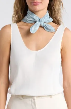 Givenchy Paisley Square Bandana in Sky Blue White at Nordstrom Rack