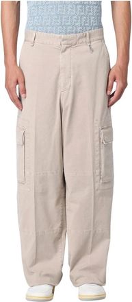 Fendi Hombre, Pantalones, Beige, Talla: M