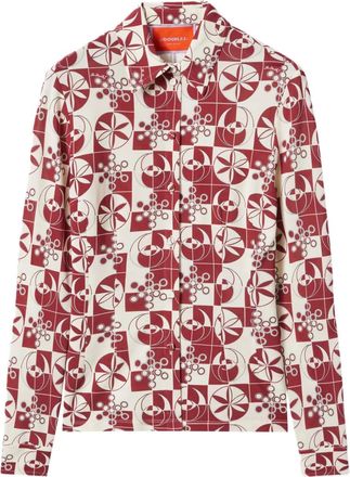 La DoubleJ Camicia con stampa geometrica - Rosso