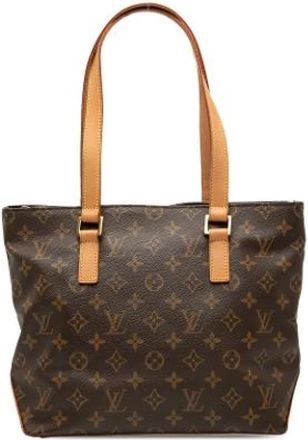 Louis Vuitton Tweedehands Canvas Louis Vuitton tassen - Dames - Vintage Shopper - Bruin - ONE Size - Vintage