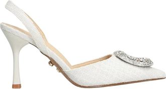 Twentyfourhaitch Slingback - Dames - Pumps - Wit - 39 EU - Schoenen