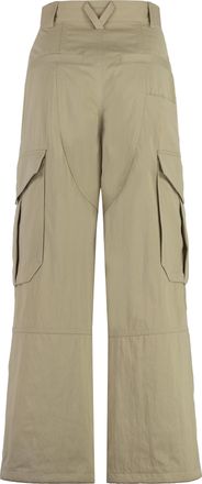 Bottega Veneta Womens Cotton Cargo-trousers - Sage Green - Size EU 34 (Womens)
