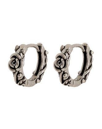 8 by YOOX STAINLESS STEEL ROSE SMALL HOOPS