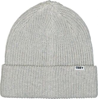 Obey Bold Beanie - Heren - Hoeden - Grijs - ONE Size - Katoen - Accessoires