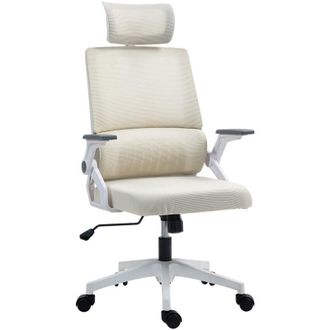 Vinsetto Vinsetto - Silla De Oficina De Malla Silla De Escritorio Giratoria Altura Y Reposacabezas Ajustable Con Reposabrazos Carga 120 Kg 60x61x104,5-121,5 Cm