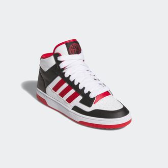 adidas Sneaker ADIDAS SPORTSWEAR RAPID COURT MID, Damen, Gr. 42,5, weiss (core schwarz, team power rot 2, cloud wei&szlig;), Leder, Synthetik, Schuhe Sneaker