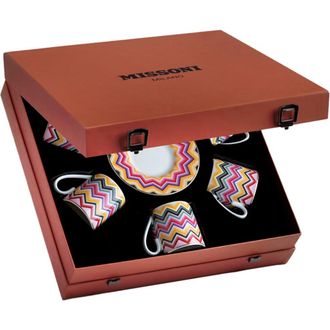 Missoni Coffee Cup & Saucer Set Of 6 In Luxury Box in Red at Nordstrom