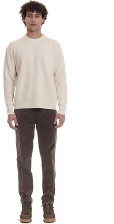 Roberto Collina Bicolor Wool-Cashmere Crewneck Sweater