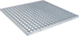 vidaXL Rejilla Plateado 60 X 60 X 2 Cm Vidaxl