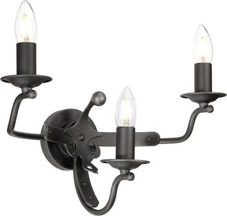 Netlighting Windsor 3 Light Candle Wall Light Graphite E14