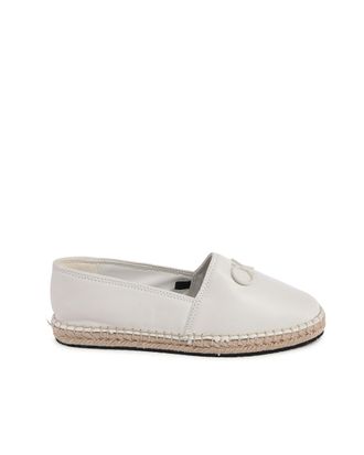 Calvin Klein Womens Leather Espadrille Flats - White - Size EU 39