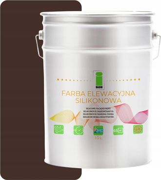 OEM Pintura De Silicona Para Fachadas, Color Marr&oacute;n Chocolate, Tono Marr&oacute;n, 10 L